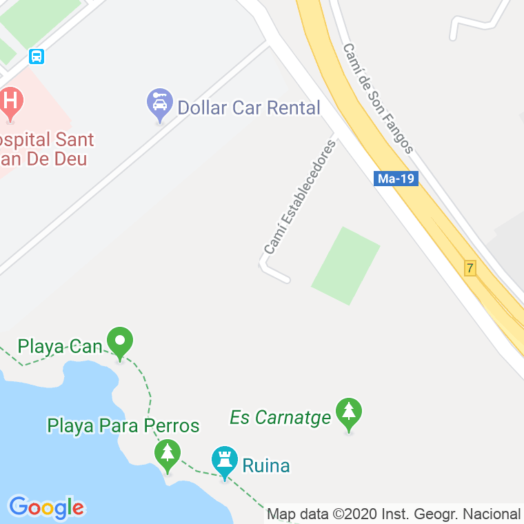 Código Postal calle Establecedores en Palma de Mallorca