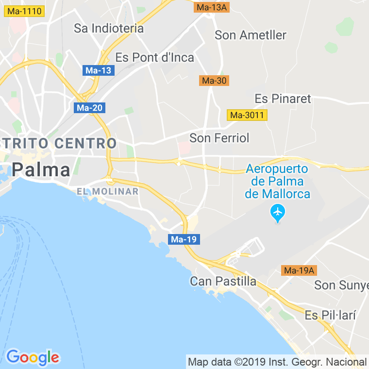 Código Postal calle Ferriol en Palma de Mallorca