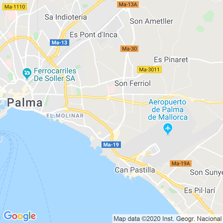 Código Postal calle Galaico, passatge en Palma de Mallorca