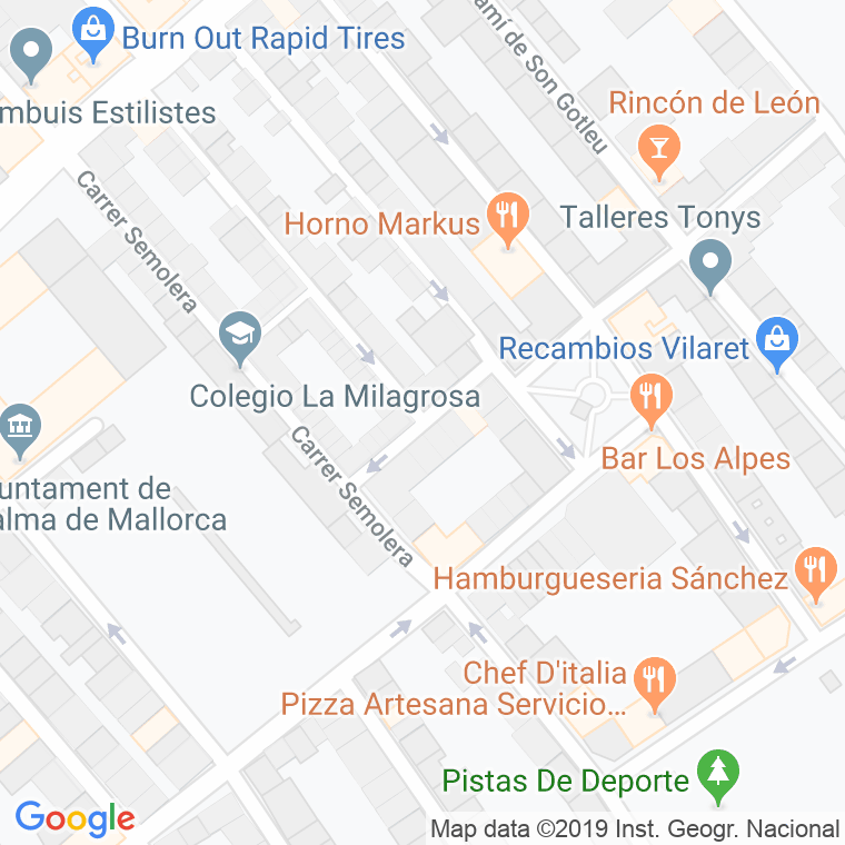 Código Postal calle Cecilia Riera en Palma de Mallorca