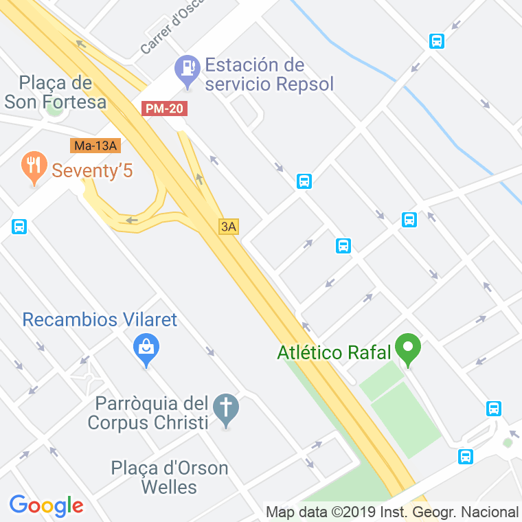 Código Postal calle Jacinto Benavente en Palma de Mallorca