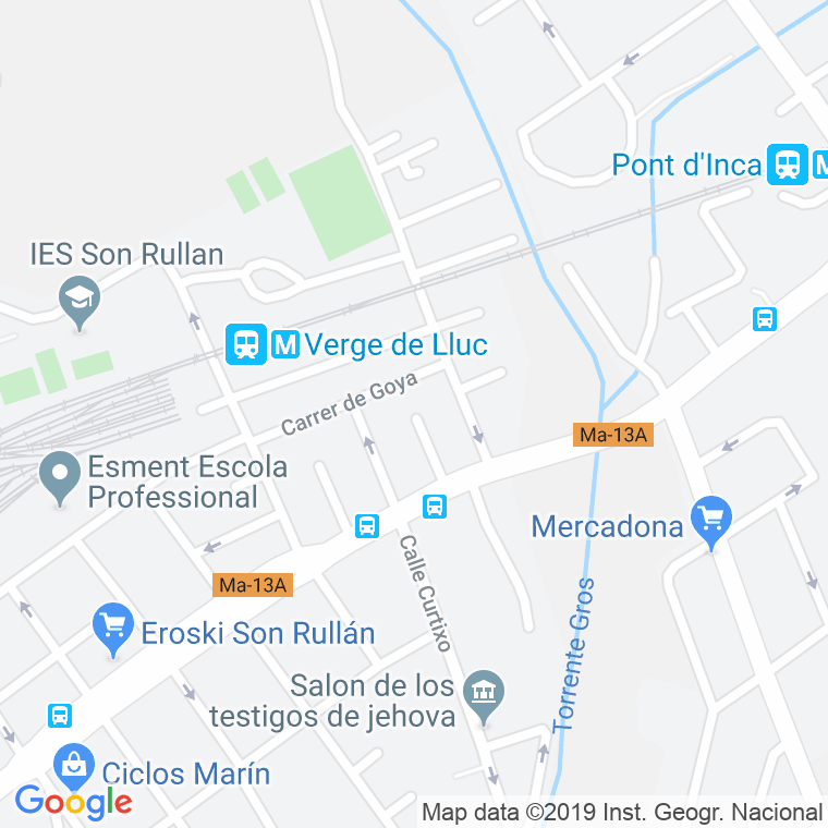 Código Postal calle Juan De La Cierva en Palma de Mallorca