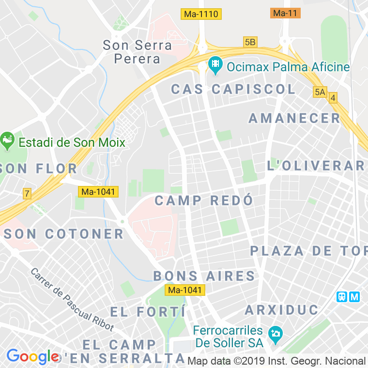 Código Postal calle Capitan Riera Pou en Palma de Mallorca
