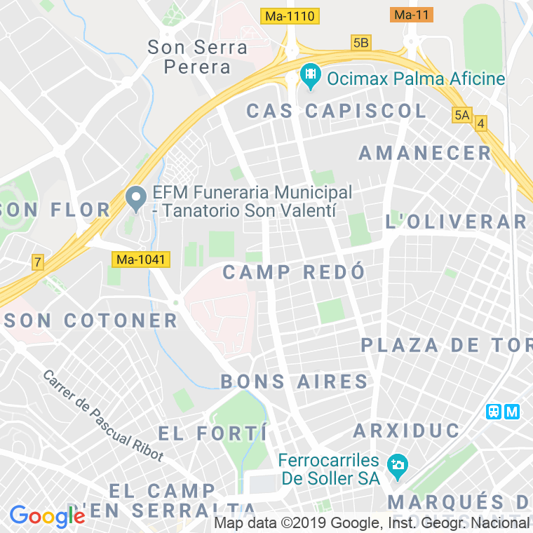 Código Postal calle General Riera   (Impares Del 21 Al Final)  (Pares Del 46 Al Final) en Palma de Mallorca
