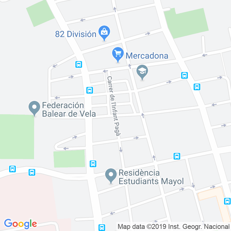 Código Postal calle Infant Paga en Palma de Mallorca