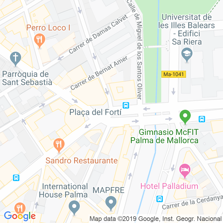 Código Postal calle Forti, plaça en Palma de Mallorca