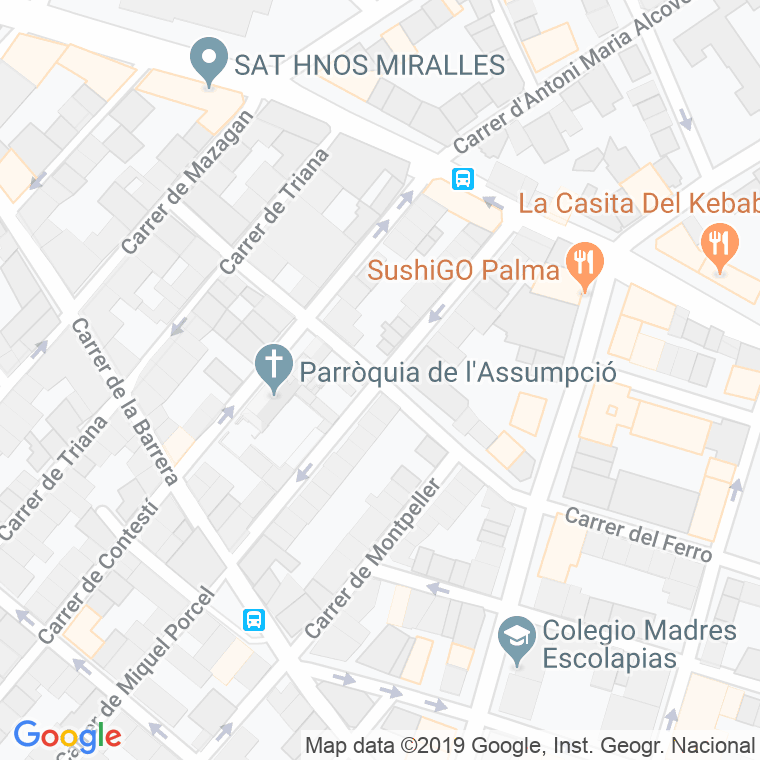 Código Postal calle Cabrit Y Bassa en Palma de Mallorca