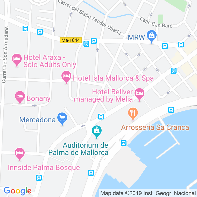 Código Postal calle Leonardo Zaforteza en Palma de Mallorca