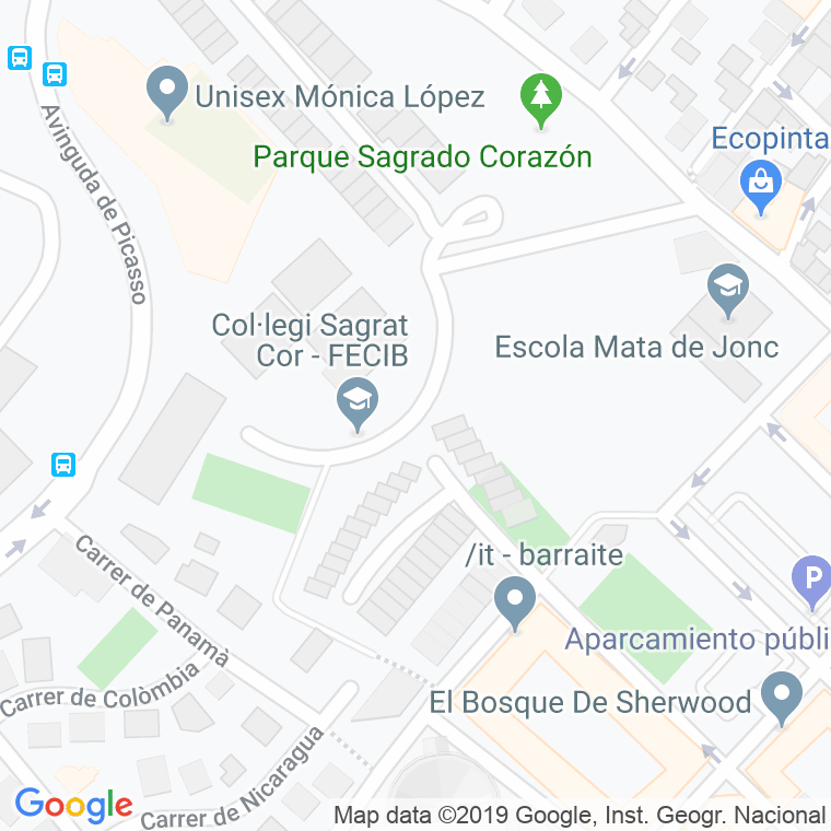 Código Postal calle Pare Antoni Oliver en Palma de Mallorca