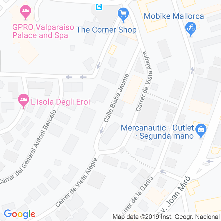 Código Postal calle Bisbe Jaume en Palma de Mallorca