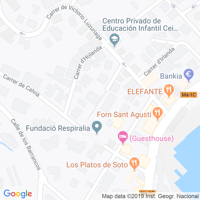 Código Postal calle Dinamarca en Palma de Mallorca