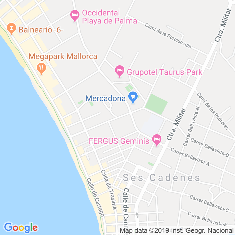 Código Postal calle Ca Na Gabriela, cami en Palma de Mallorca