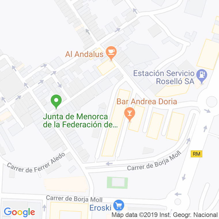Código Postal calle Antonio De Oquendo en Maó
