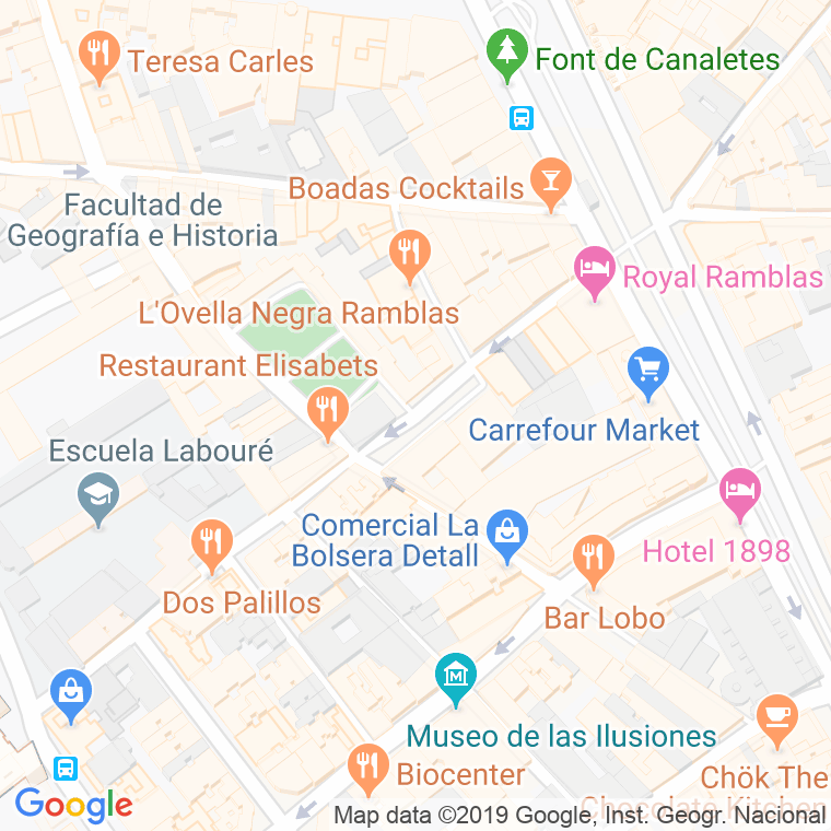 Código Postal calle Bonsucces en Barcelona