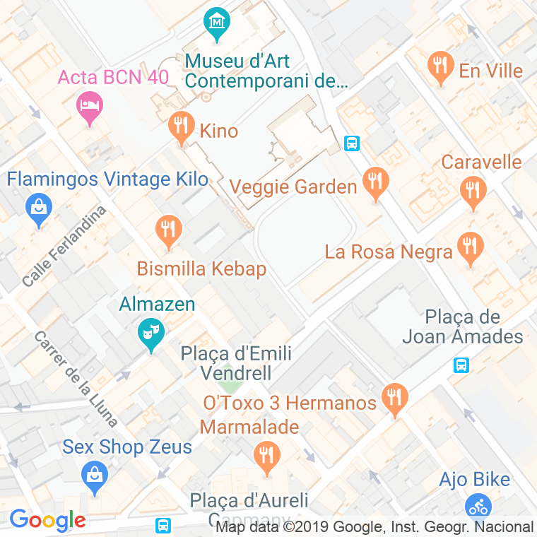Código Postal calle Caramelles, De Les, plaça en Barcelona