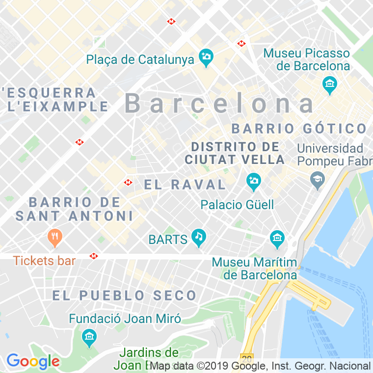 Código Postal calle Cardona   (Impares Del 1 Al Final)  (Pares Del 2 Al Final) en Barcelona