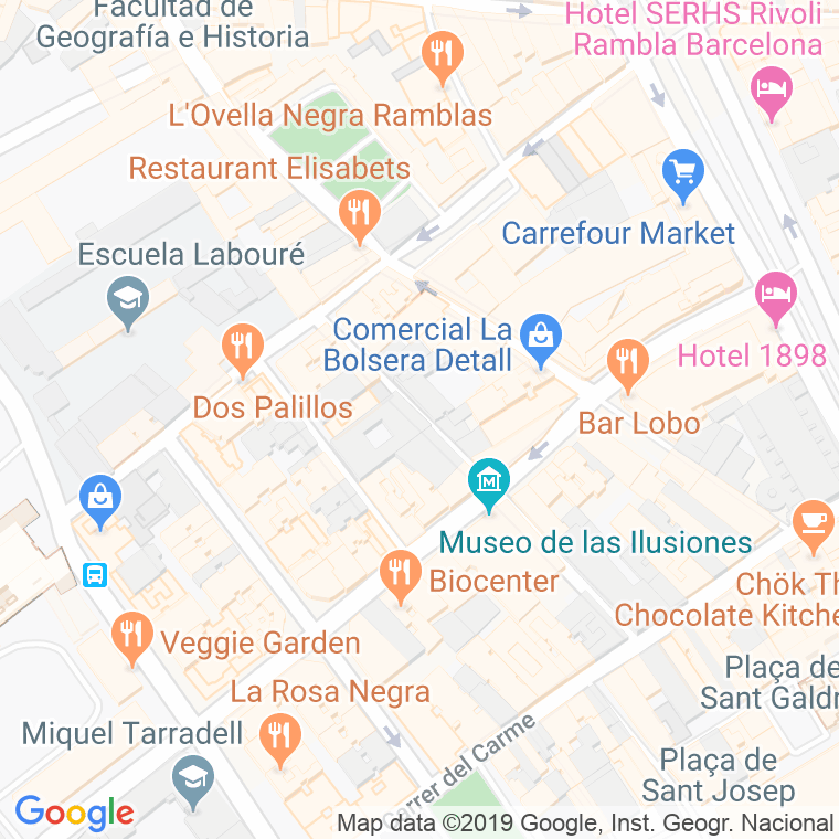 Código Postal calle Elisabets, D', passatge en Barcelona
