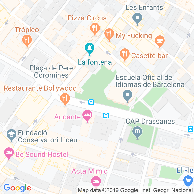 Código Postal calle Jardins De Les Voltes D'en Cires en Barcelona
