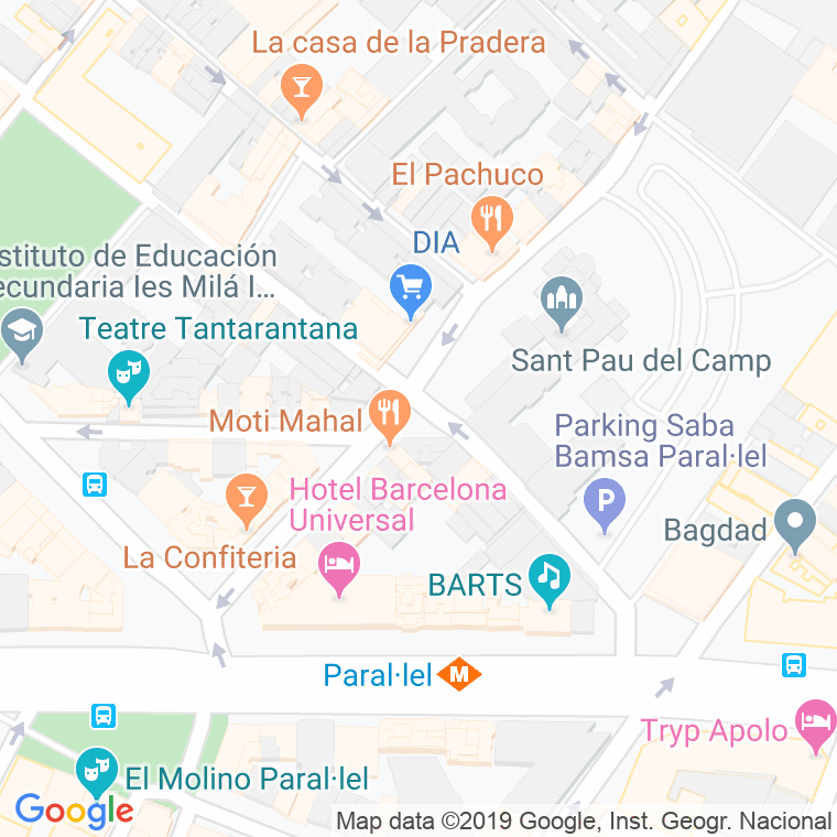 Código Postal calle Llum, De La (Soterrania), avinguda en Barcelona