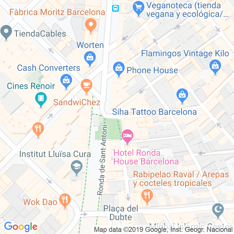 Código Postal calle Pes De La Palla, plaça en Barcelona