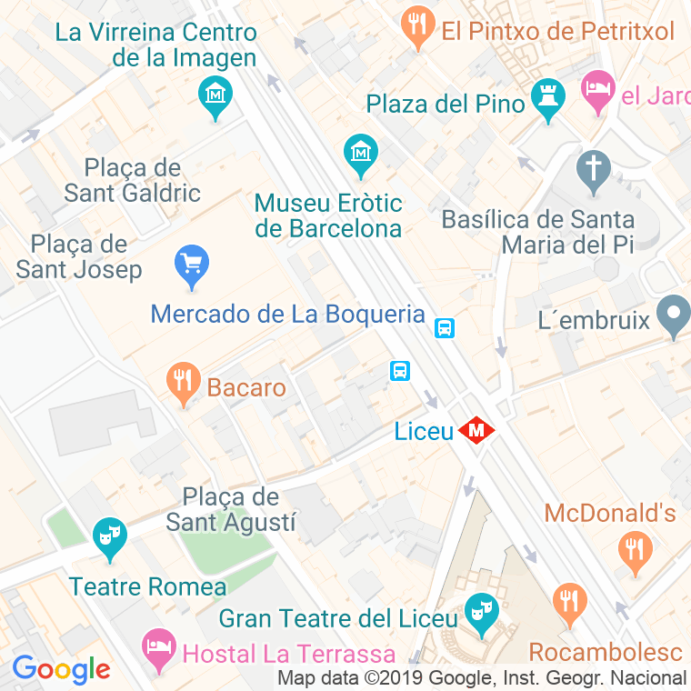 Código Postal calle Petxina en Barcelona