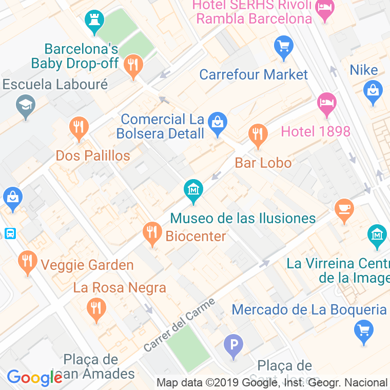 Código Postal calle Pintor Fortuny en Barcelona
