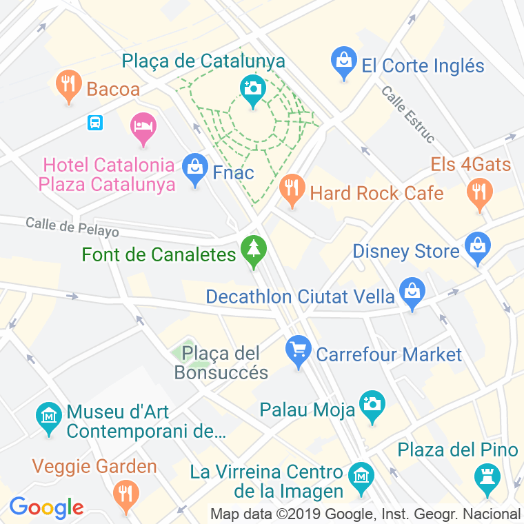 Código Postal calle Canaletes, De, rambla en Barcelona