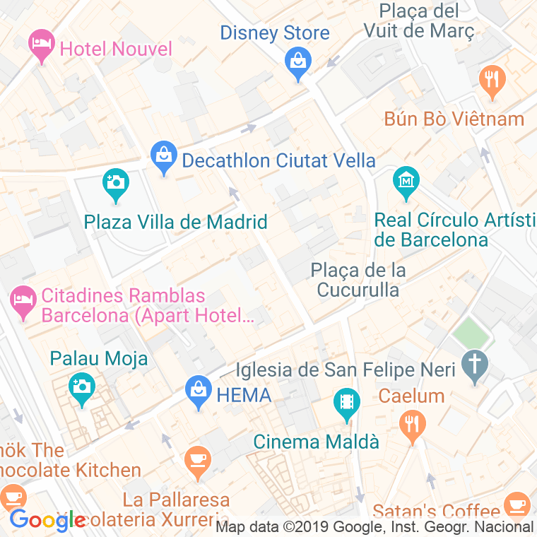 Código Postal calle Duc De La Victoria, Del, passatge en Barcelona