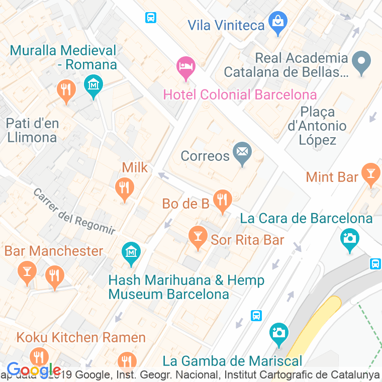Código Postal calle Fusteria en Barcelona