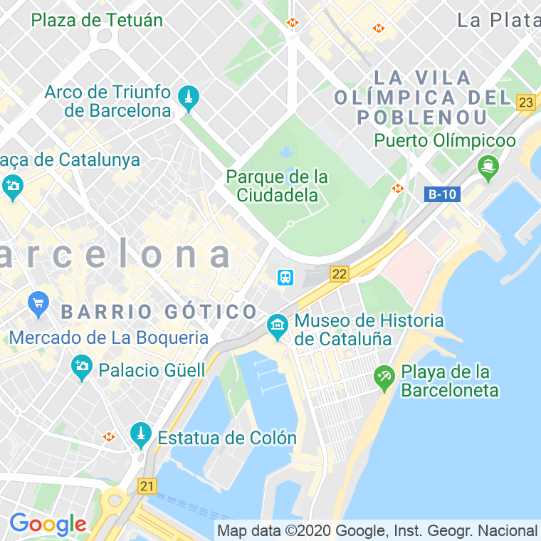 Código Postal calle Cadena, passatge (Impares Del 1 Al Final)  (Pares Del 2 Al Final) en Barcelona