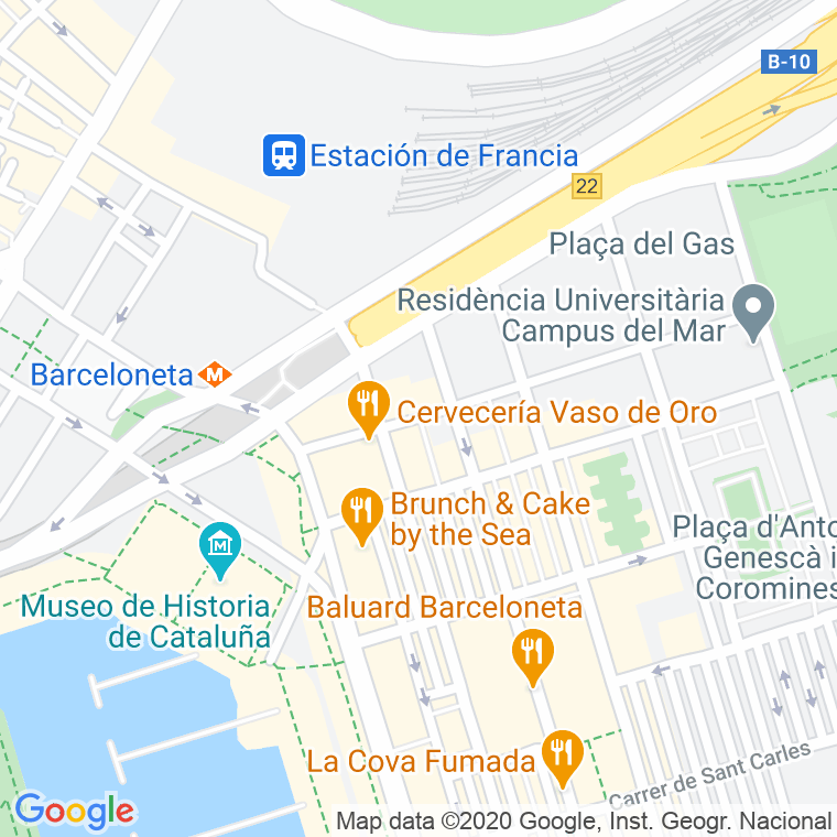 Código Postal calle Carbonell, De en Barcelona