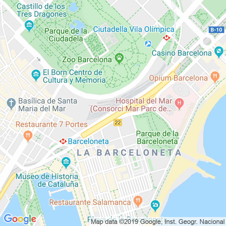 Código Postal calle Doctor Aiguader en Barcelona