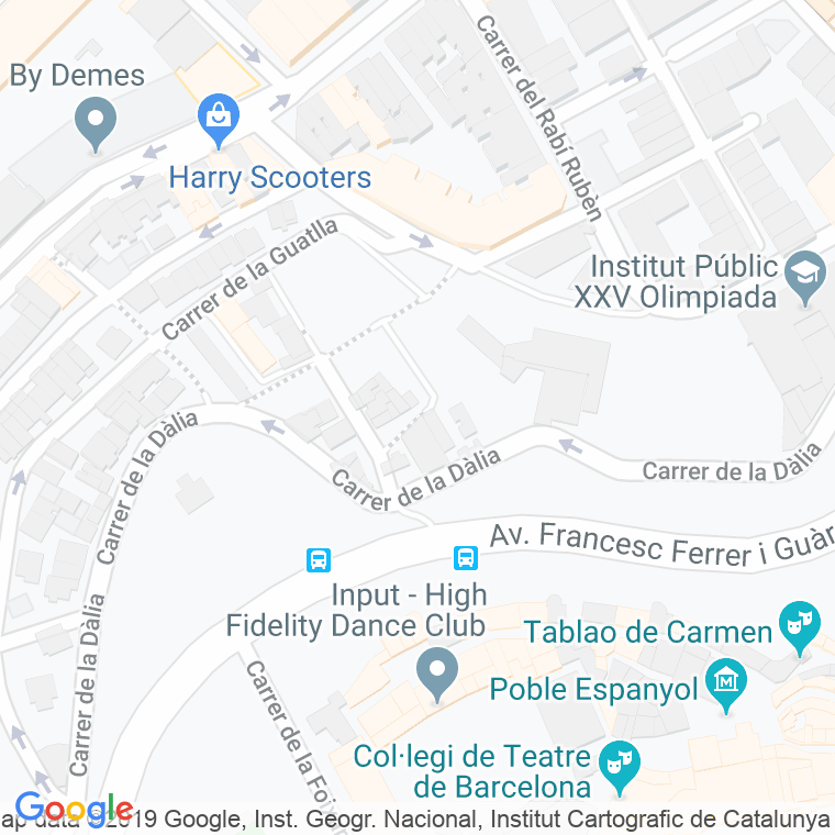 Código Postal calle Hortensia en Barcelona