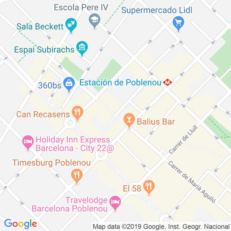 Código Postal calle Canti, passatge en Barcelona