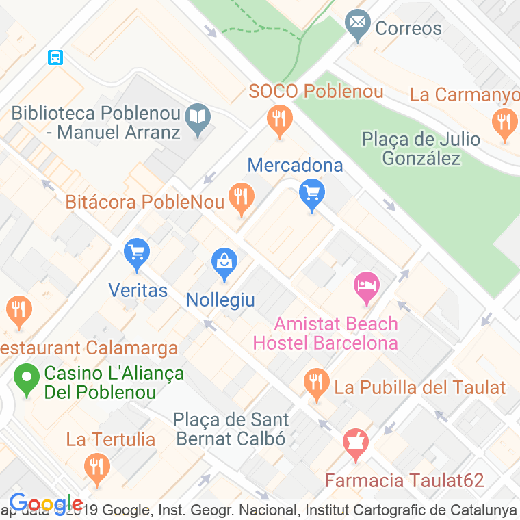 Código Postal calle Castanys en Barcelona