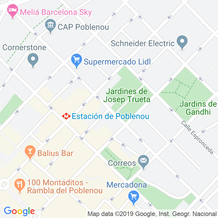 Código Postal calle Colomer, passatge en Barcelona