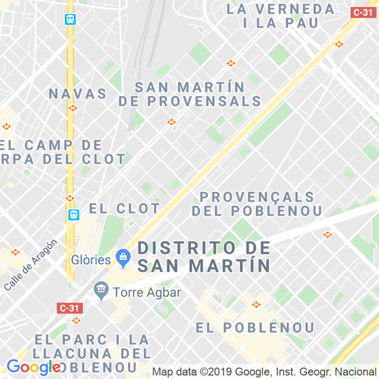 Código Postal calle Espronceda   (Impares Del 1 Al 145)  (Pares Del 2 Al 142) en Barcelona