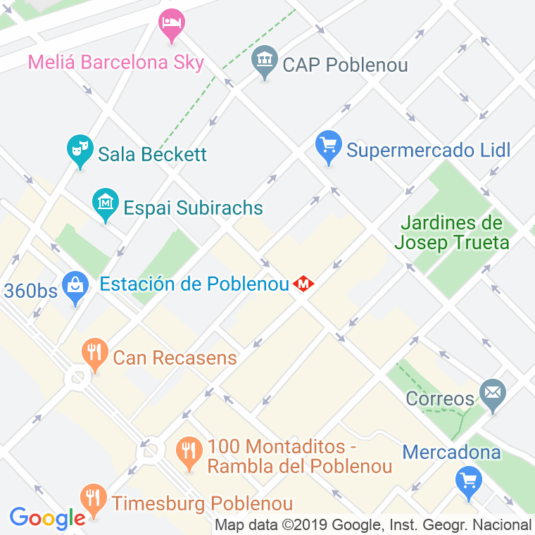 Código Postal calle Llatzeret en Barcelona
