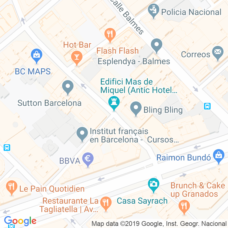 Código Postal calle Tuset en Barcelona