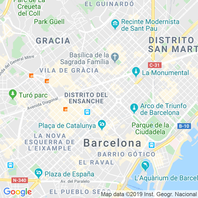 Código Postal calle Arago   (Impares Del 213 Al 279)  (Pares Del 226 Al 284) en Barcelona