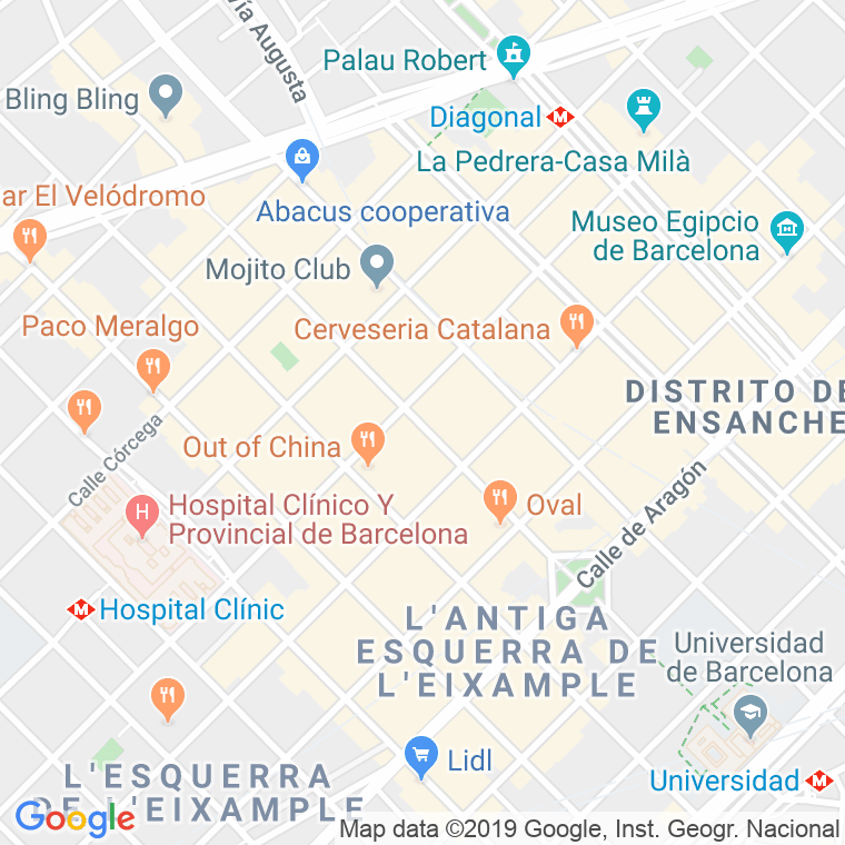 Código Postal calle Enric Granados   (Impares Del 1 Al 39)  (Pares Del 2 Al 24) en Barcelona