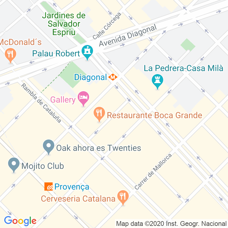 Código Postal calle Concepcio, De La, passatge en Barcelona