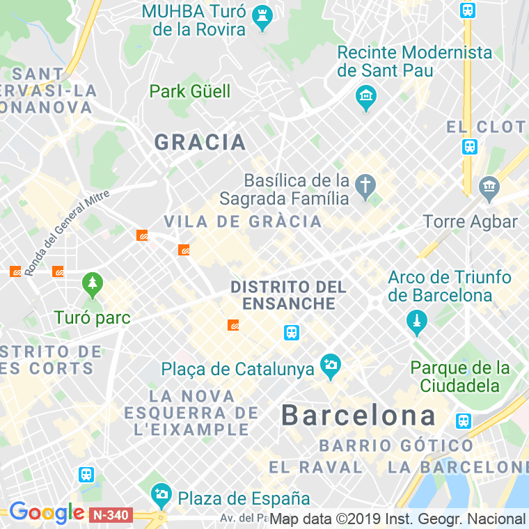 Código Postal calle Corsega   (Impares Del 261 Al 321)  (Pares Del 246 Al 310) en Barcelona