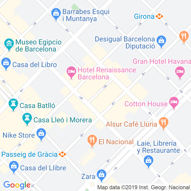 Código Postal calle Permanyer, passatge en Barcelona