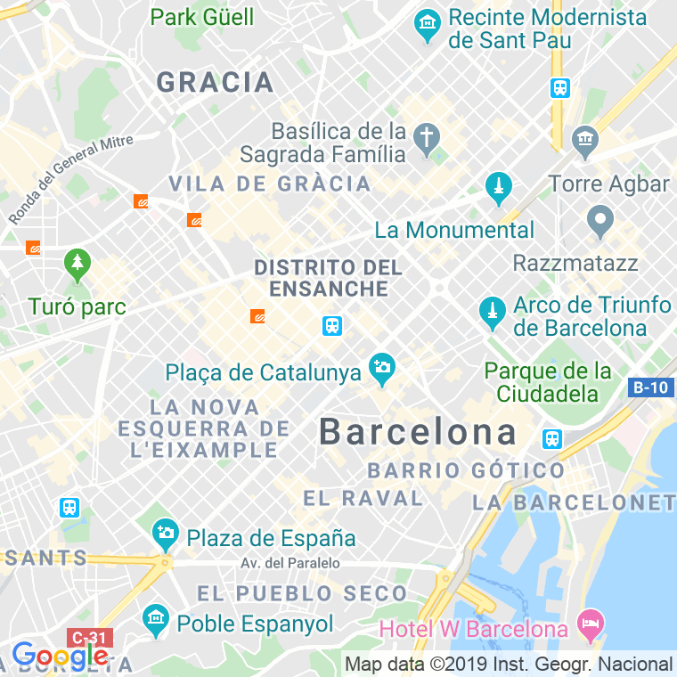 Código Postal calle Consell De Cent, Del   (Impares Del 189 Al 289)  (Pares Del 188 Al 268) en Barcelona