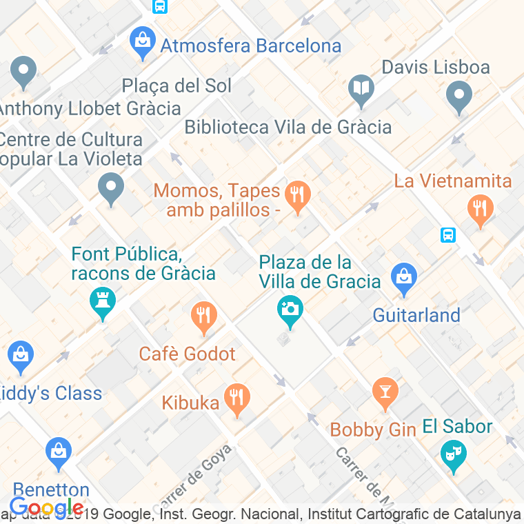 Código Postal calle Mariana Pineda en Barcelona