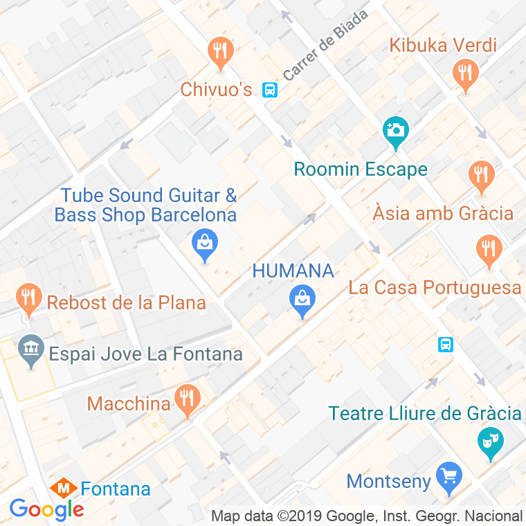 Código Postal calle Mateu en Barcelona