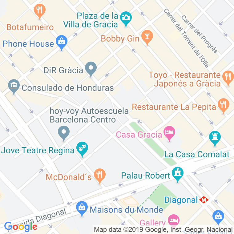 Código Postal calle Pla De Nicolas Salmeron en Barcelona