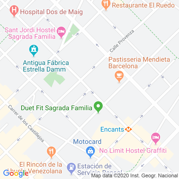 Código Postal calle Centelles, passatge en Barcelona