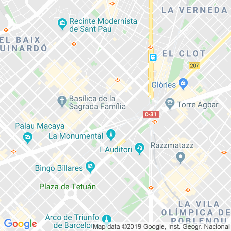 Código Postal calle Hispanitat, plaça en Barcelona
